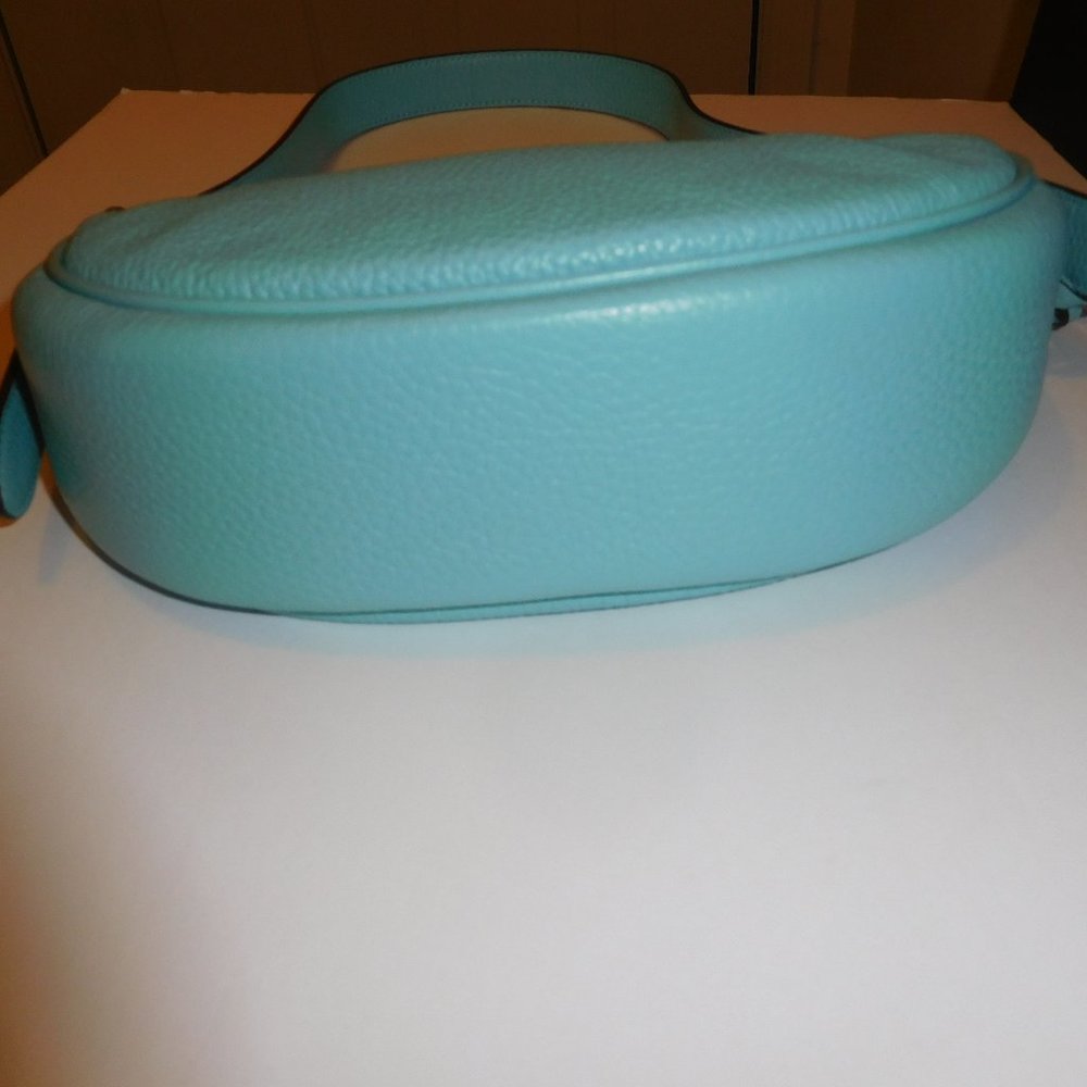 Coach Luna Medium Pebbled Faded Blue/Silver Leather Shoulder Bag—CC439--NWT - Picture 9 of 9